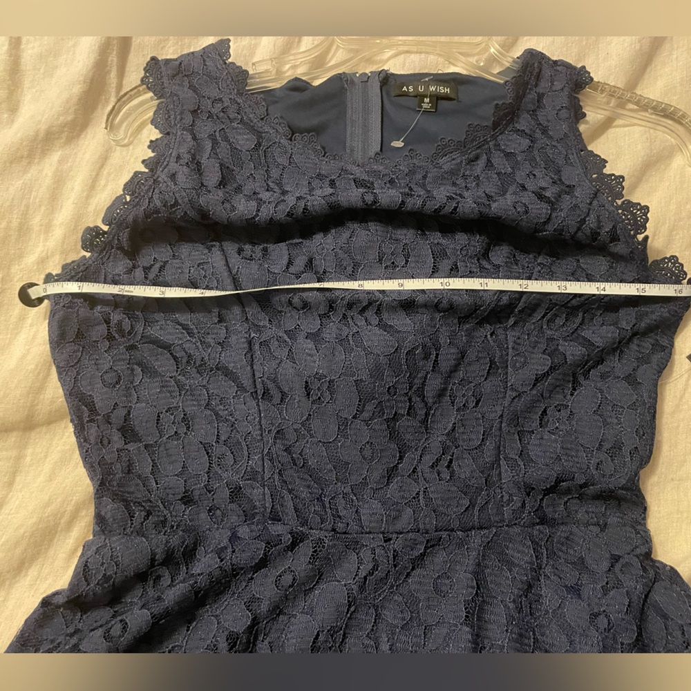 NWT Summer Blue Lace Dress, As U Wish, - Picture 5 of 6